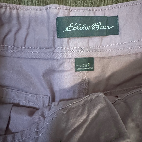 Women's Eddie Bauer Chino Shorts Size 4 Utility Style Mid Rise Mid Thigh - Picture 4 of 6